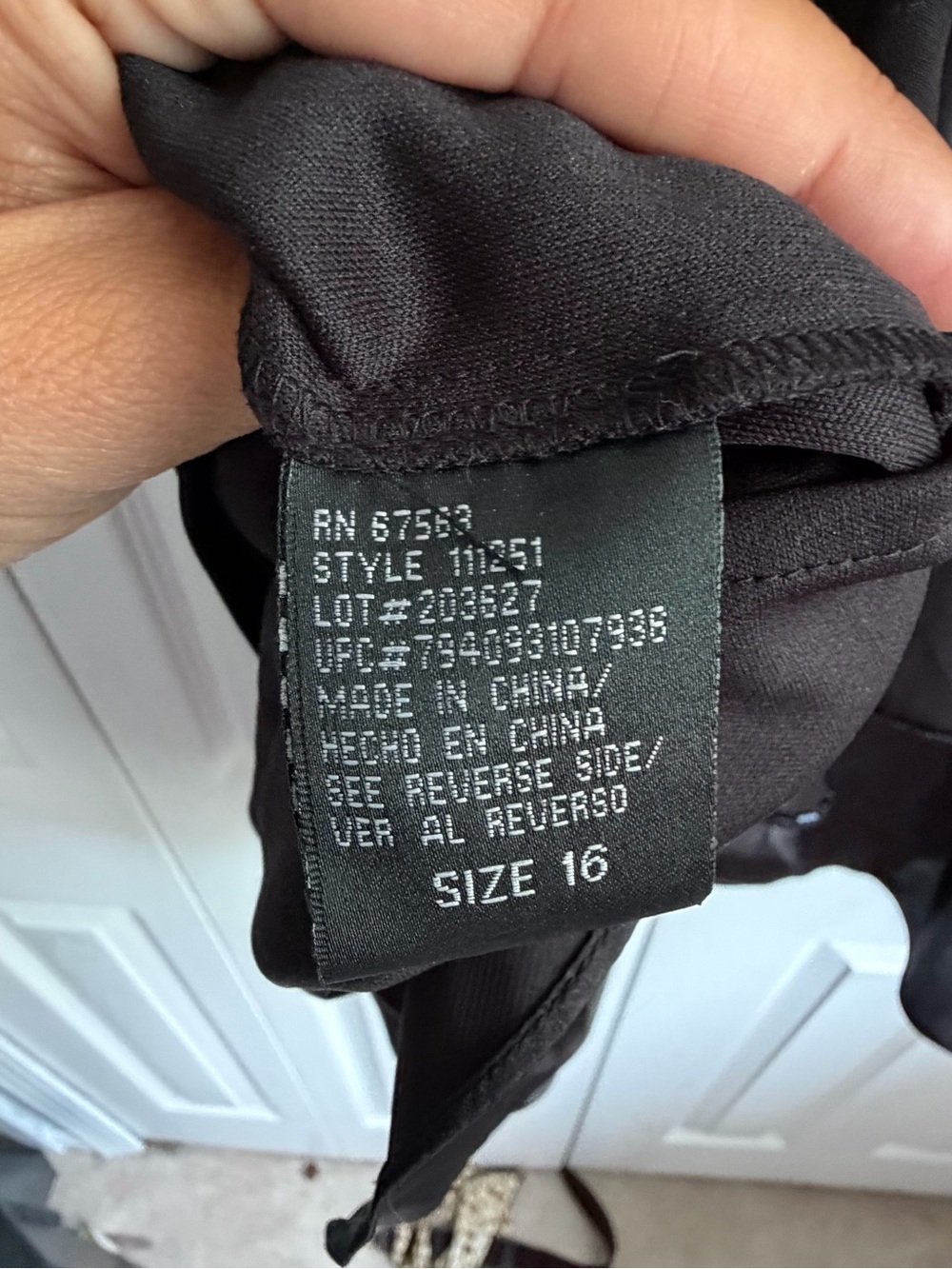 SL Fashions Black Layered Ruffle Mini Dress with Beaded Trim - Picture 5 of 5